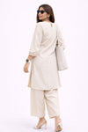 Ivory Linen Kurta Palazzo Set for Women